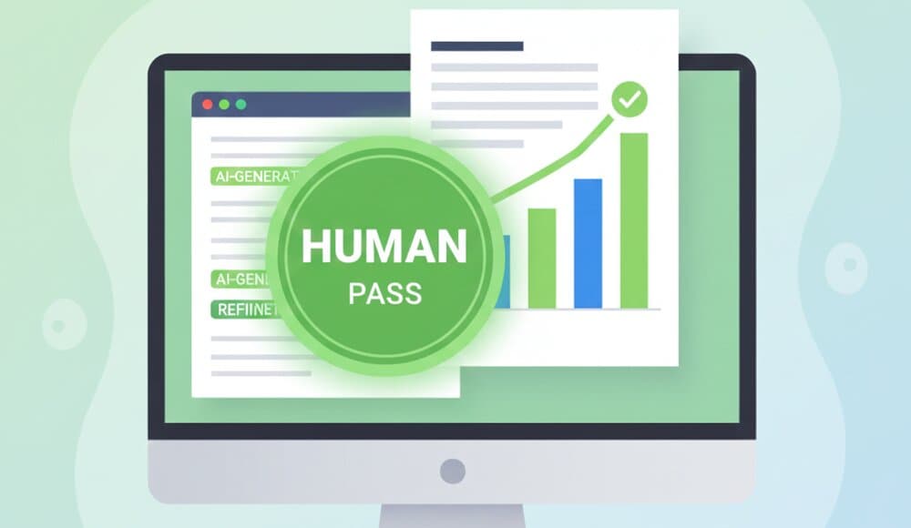 AI Detection Result showing human-like score
